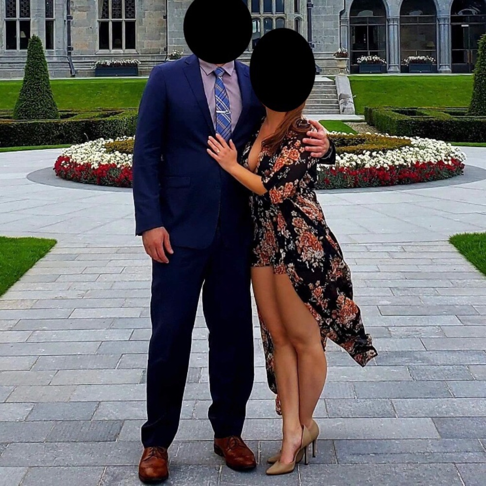 Floral shorts cape jumpsuit.